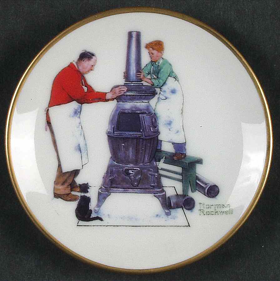 Four Seasons Miniature-Plates The Coal Season's Coming - No Box by Fairmont Collectible-1