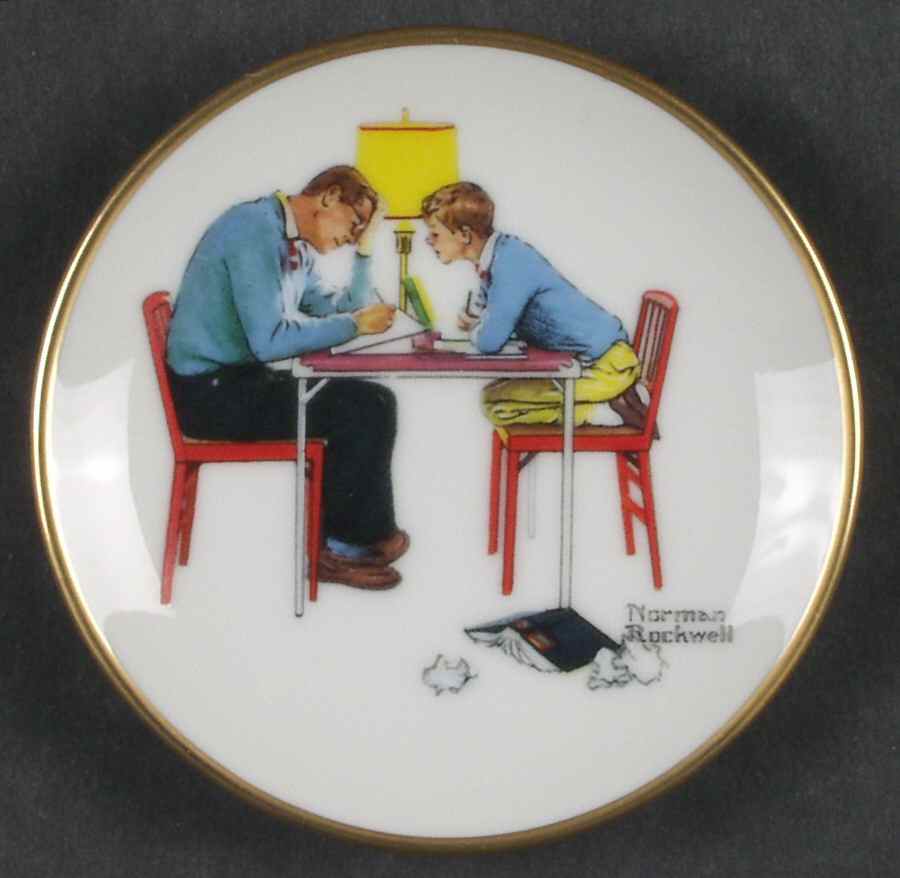 Four Seasons Miniature-Plates A Tough One - With Box by Fairmont Collectible-1