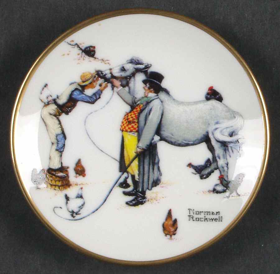 Four Seasons Miniature-Plates The Horse Trader - Boxed by Fairmont Collectible-1