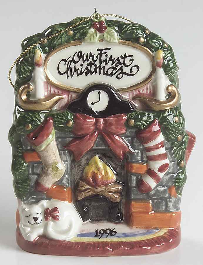 Our First Christmas-Ornament By The Fire - Boxed by Fitz & Floyd-1