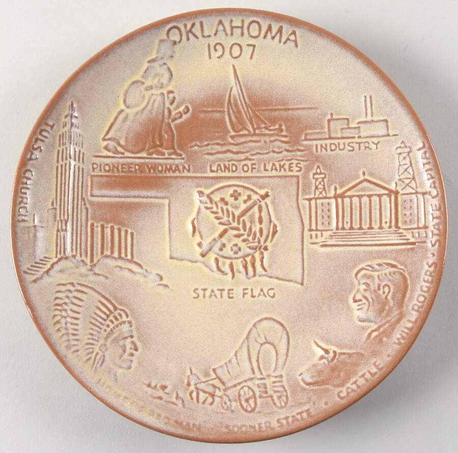 Plates Oklahoma-Brown - No Box by Frankoma-1