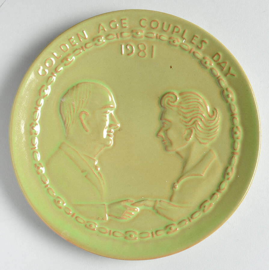 Plates Golden Age Couples Day - No Box by Frankoma-1