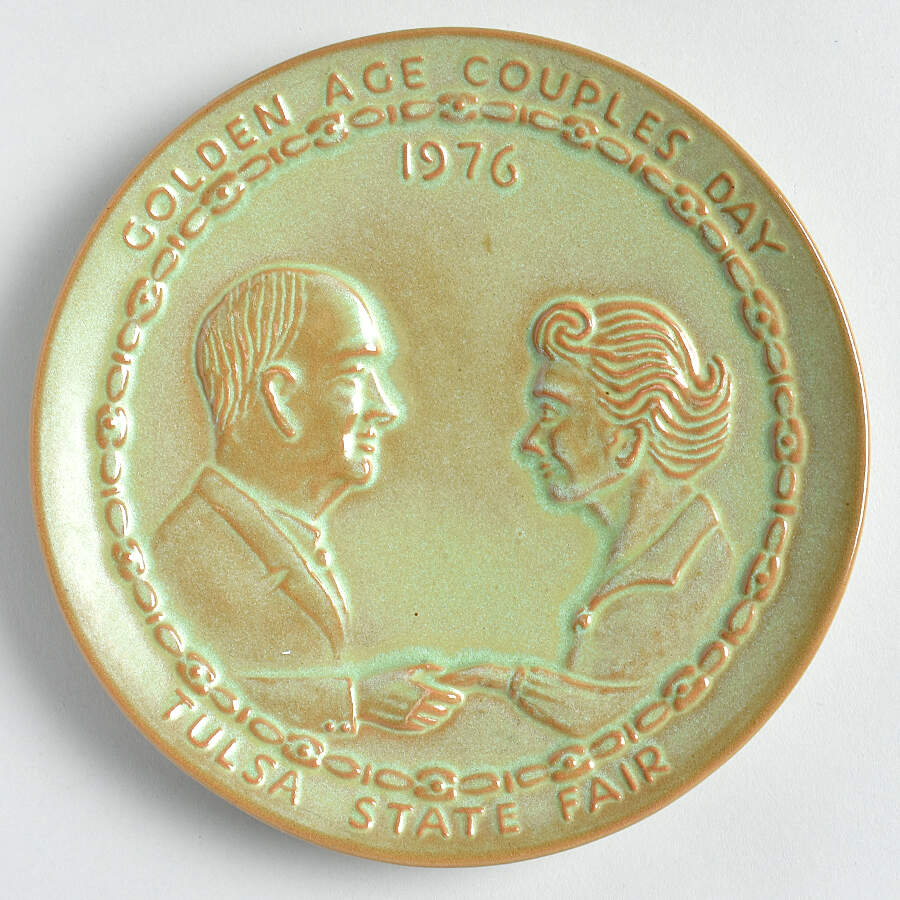 Plates Golden Age Couples Day - No Box by Frankoma-1