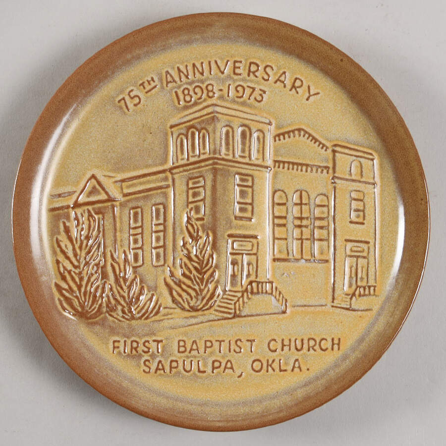 Plates 75th Anniversary-First Baptist,Sapulpa   - No Box by Frankoma-1