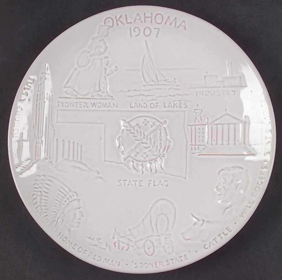 Plates Oklahoma-White - Boxed by Frankoma-1