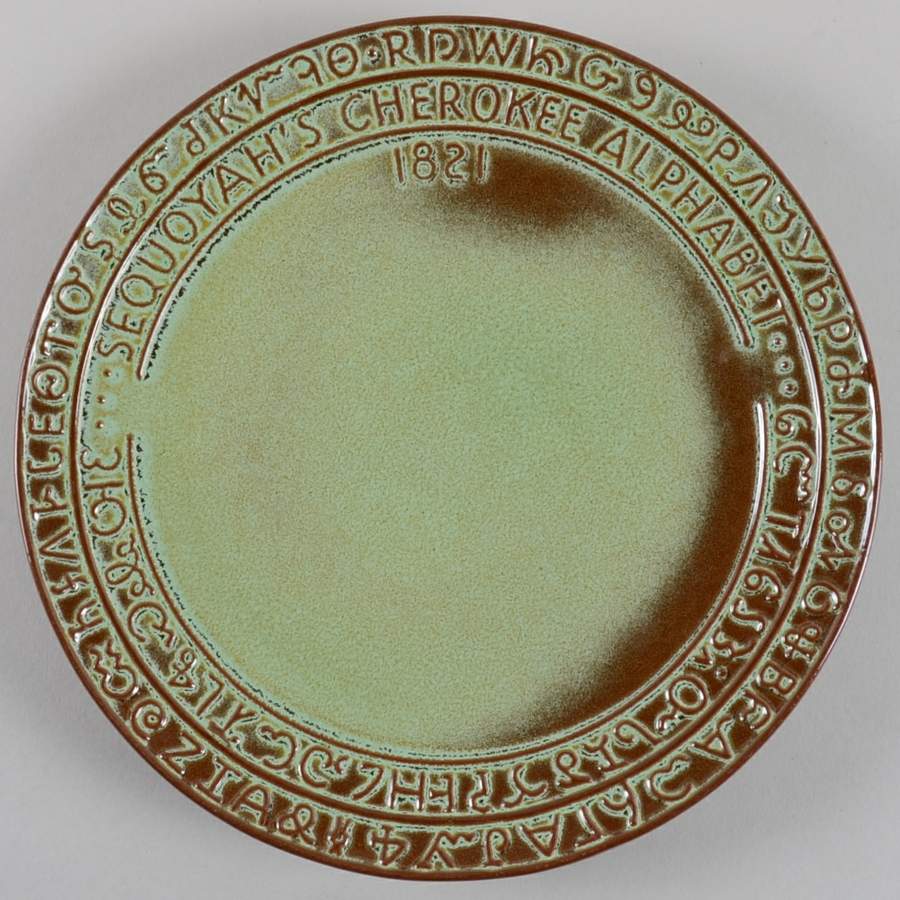 Plates Sequoyah's Alphabet - No Box by Frankoma-1