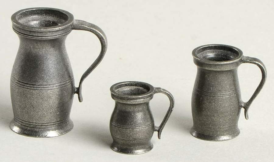 Colonial American Miniatures Pewter Measures By Boardman - No Box by Franklin Mint-1