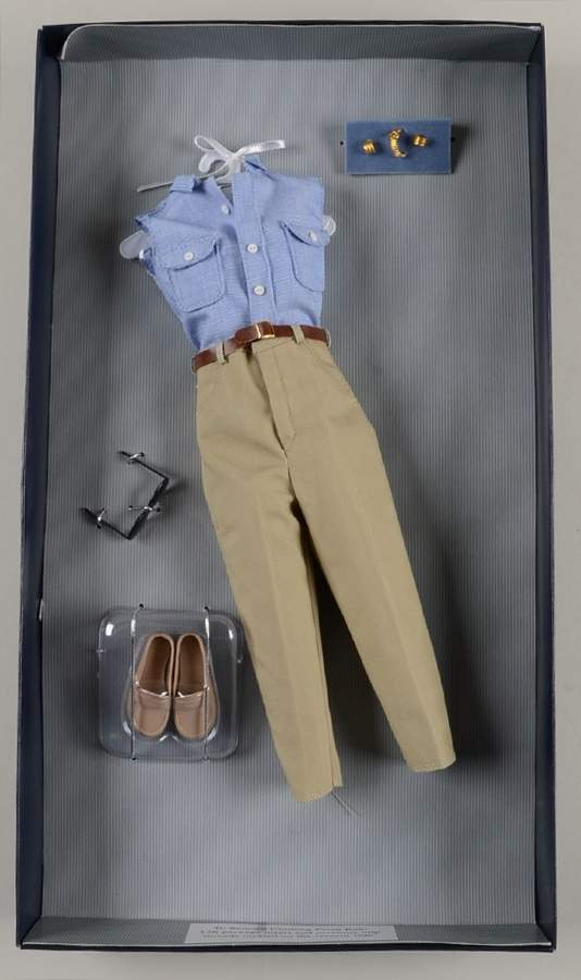Diana Princess of Wales-Vinyl Ensemble- Casual Khaki - No Box by Franklin Mint-1