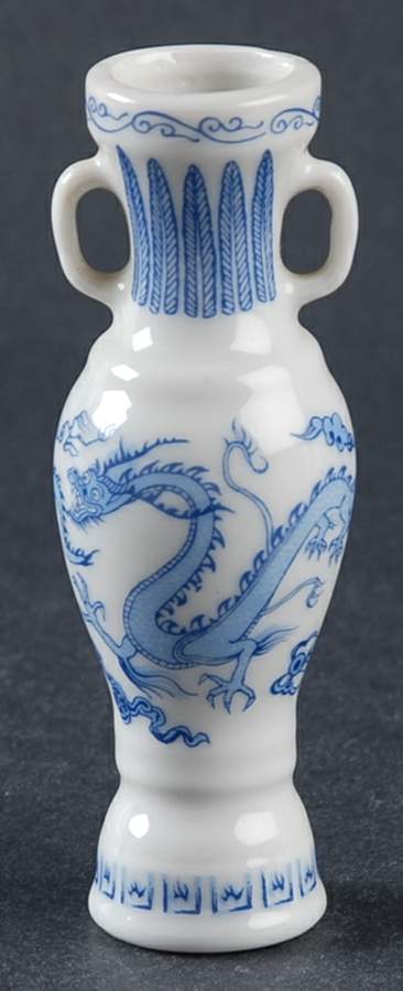 Treasures of The Imperial Dynasties Temple-Blue Dragon Design - No Box by Franklin Mint-1