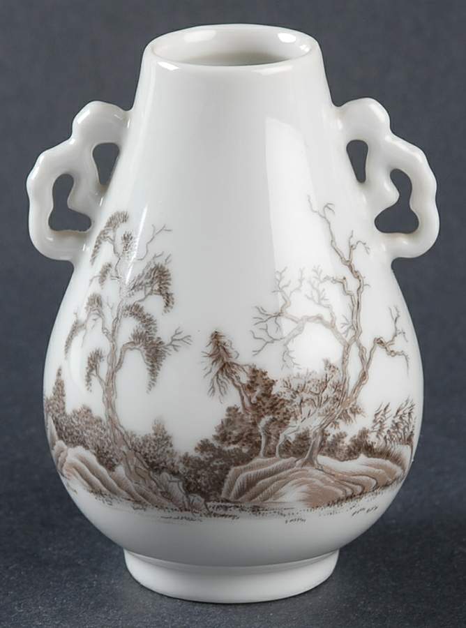 Treasures of The Imperial Dynasties Vase With Handles-Asian Forest Design - No Box by Franklin Mint-1