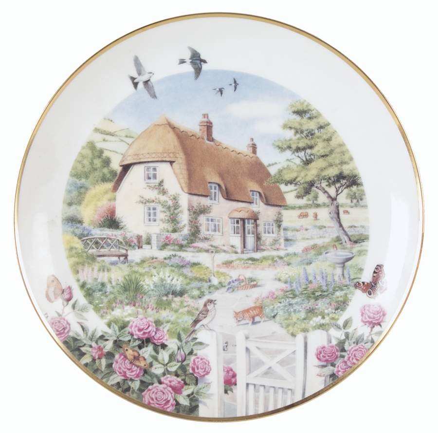 Peter Barrett Cottages Rose Cottage - Boxed by Franklin Mint-1