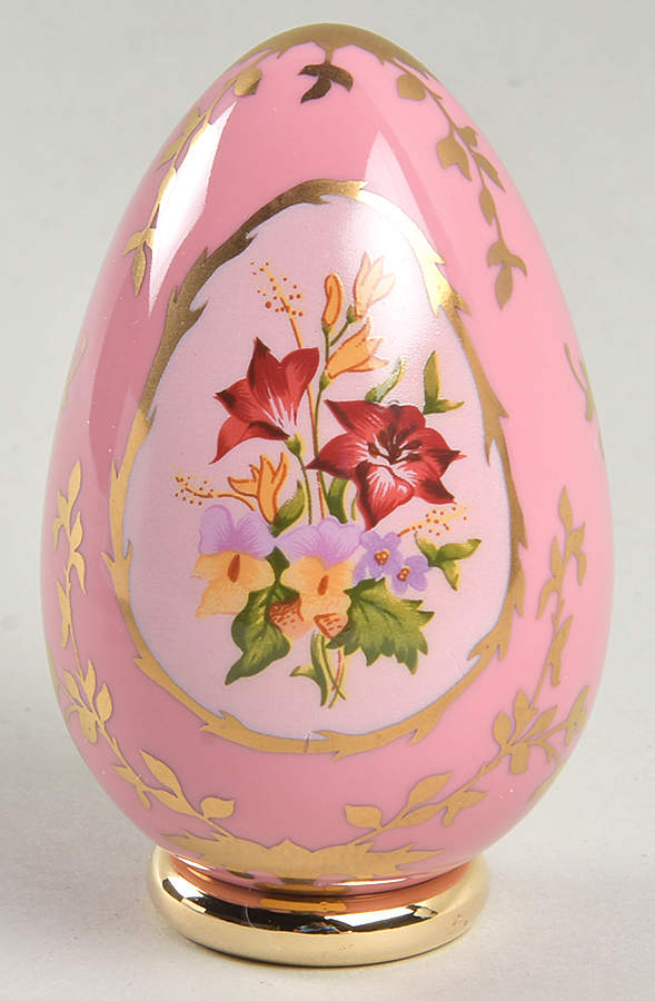 The Collector's Treasury of Eggs French Vieux Paris Style-Pink - No Box by Franklin Mint-1