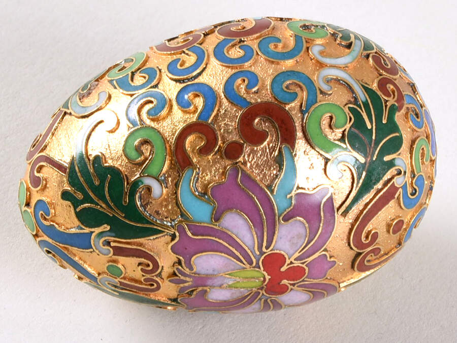 The Collector's Treasury of Eggs Gold Cloisonne - No Box by Franklin Mint-1
