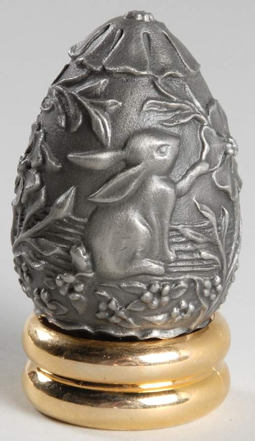 The Collector's Treasury of Eggs Pewter - No Box by Franklin Mint-1