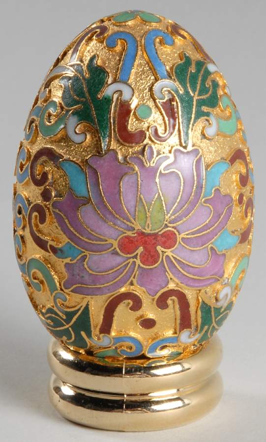 The Collector's Treasury of Eggs Gold Cloisonne - No Box by Franklin Mint-1