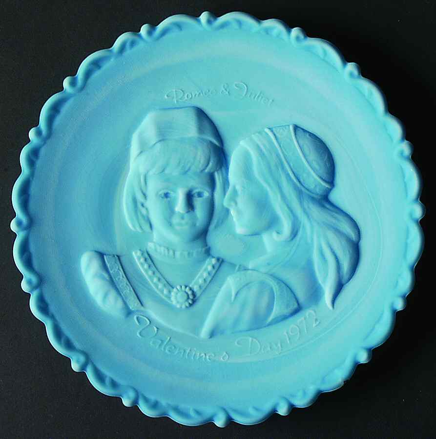 Valentines Day Blue Satin-Romeo & Juliet - No Box by Fenton-1