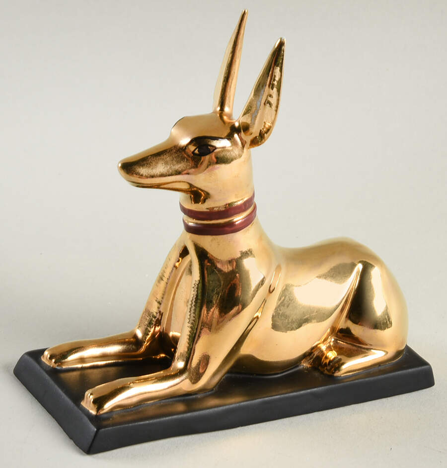 Treasures of King Tut Anubis The Jackal God - Boxed by Franklin Mint-1