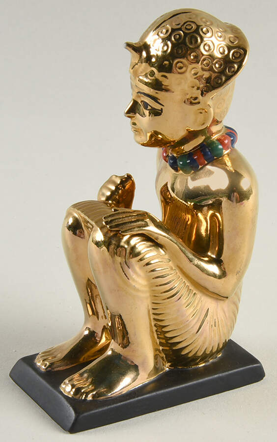 Treasures of King Tut King Tut Squatting - Boxed by Franklin Mint-1