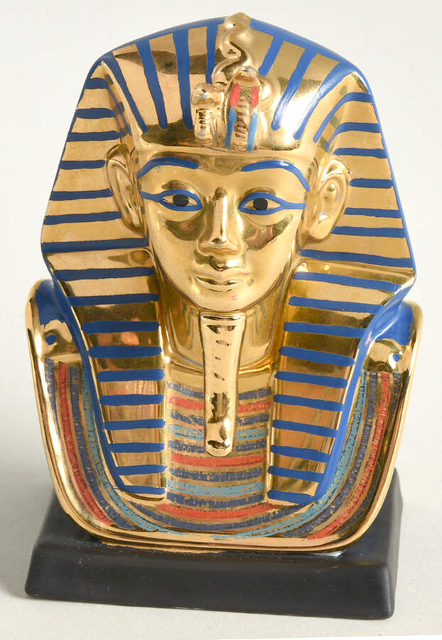 Treasures of King Tut Gold Funerary Mask - Boxed by Franklin Mint-1