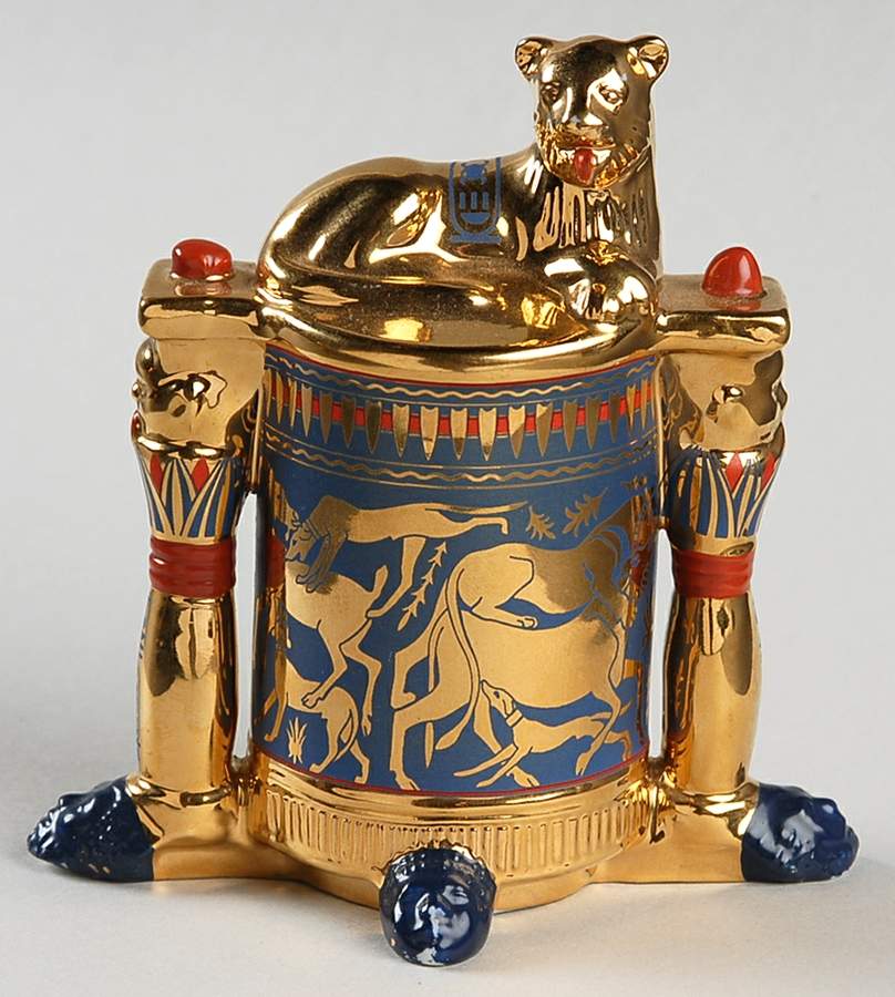 Treasures of King Tut Unguent Container - Boxed by Franklin Mint-1