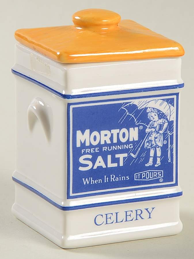 Country Store Spice Jar Celery-Morton Salt - Spice Jar Set-Ind Jar-Motif 3 by Franklin Mint-1