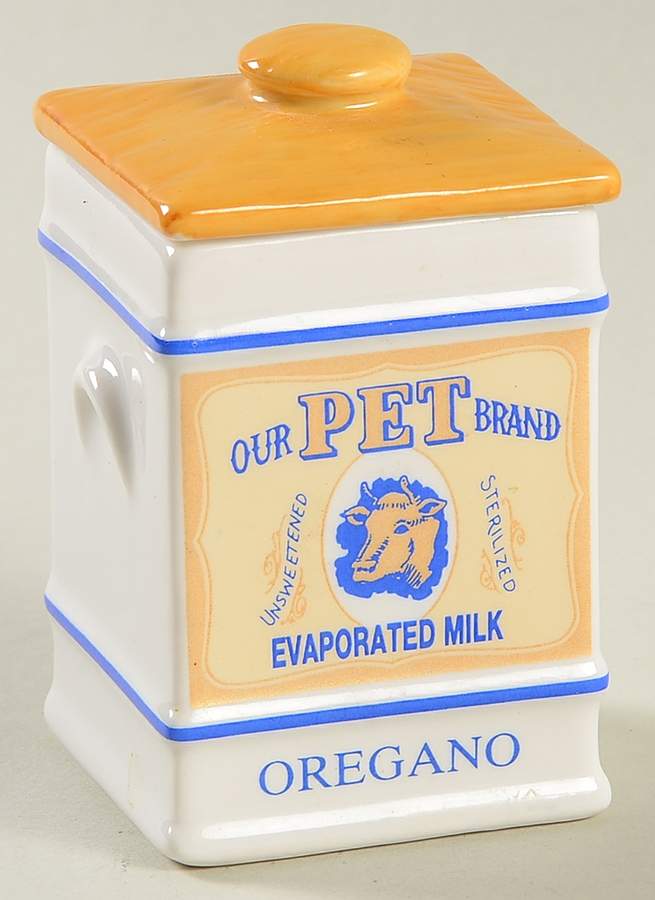 Country Store Spice Jar Oregano-Pet Evaporated Milk - Spice Jar Set-Ind Jar-Motif 16 by Franklin Mint-1
