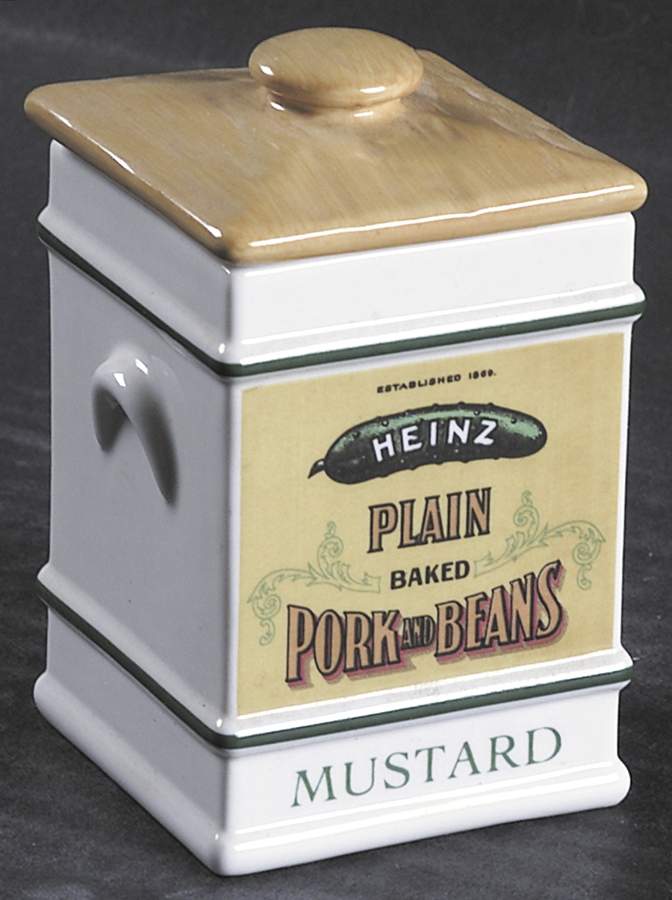Country Store Spice Jar Mustard-Heinz Pork & Beans - Spice Jar Set-Ind Jar-Motif 13 by Franklin Mint-1