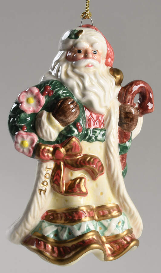 Fitz & Floyd Christmas Ornament Christmas Wreath - With Box by Fitz & Floyd-1