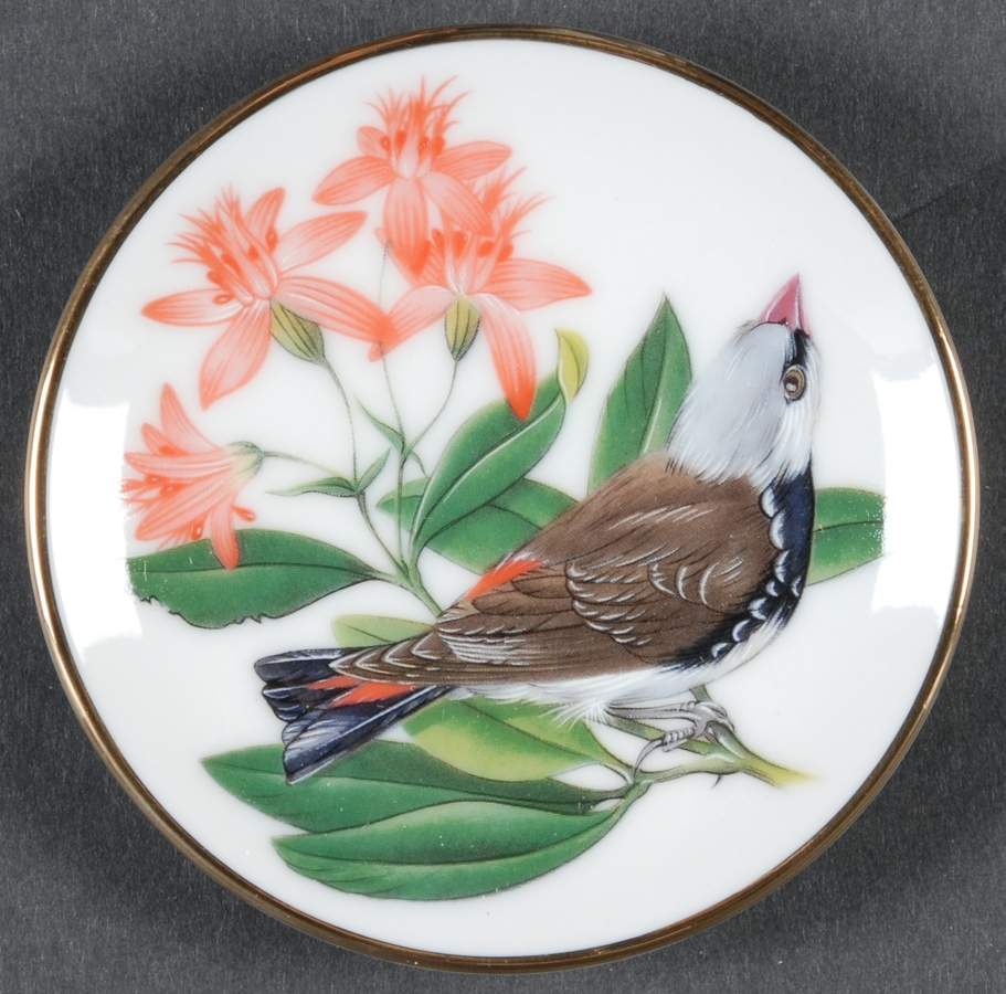 Songbirds of The World Diamond Firetail Finch - Boxed by Franklin Mint-1