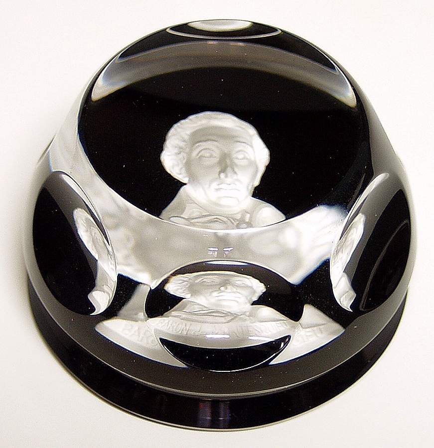 Cameos In Crystal-Bicentennial Baron Charles De Montesquieu - No Box by Franklin Mint-1