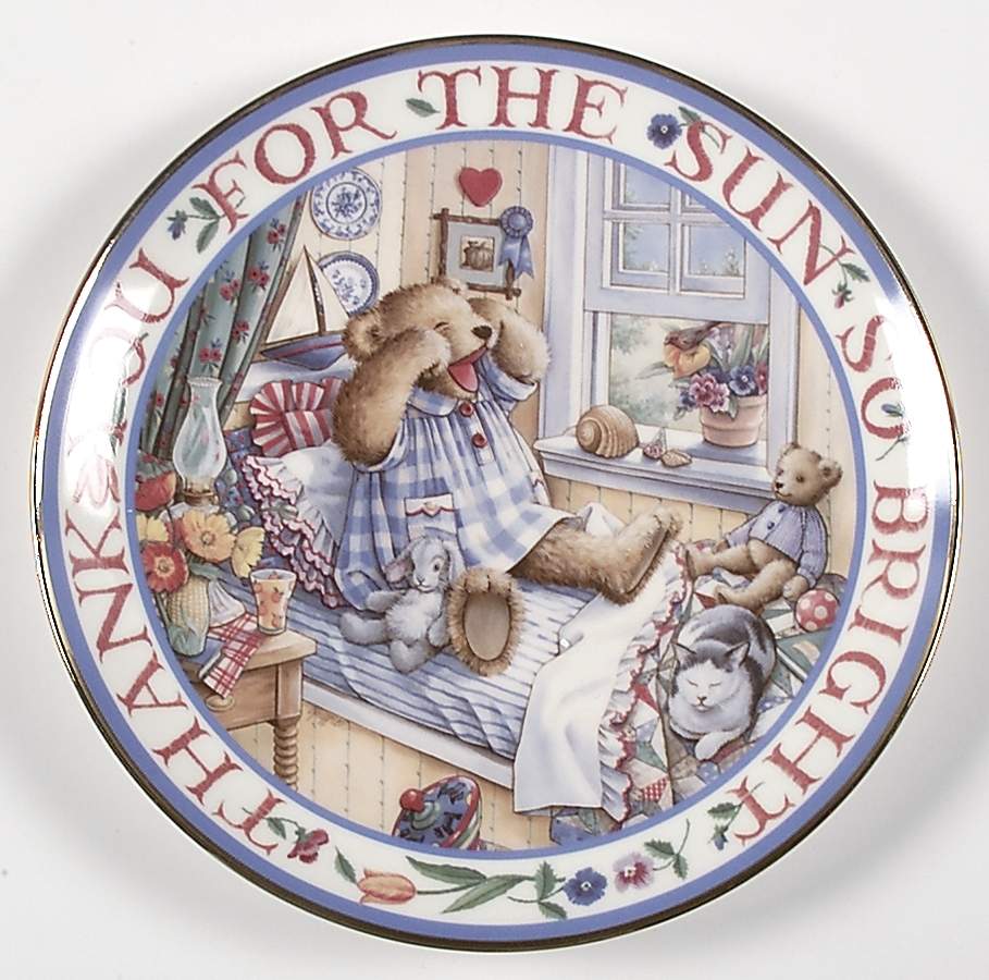 Prayerful Teddy Bears Rise And Shine Teddy - No Box by Franklin Mint-1