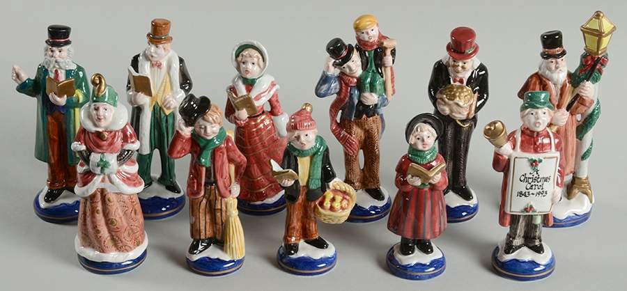 A Christmas Carol Set Of 11-Christmas Carols Figurine - With Box by Fitz & Floyd-1