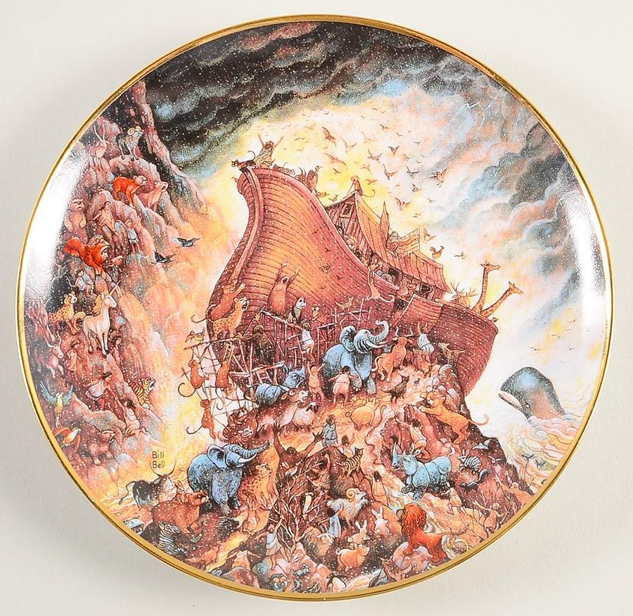 Bibical Scenes By Bill Bell for Franklin Mint The Storm Approaches - No Box by Franklin Mint-1