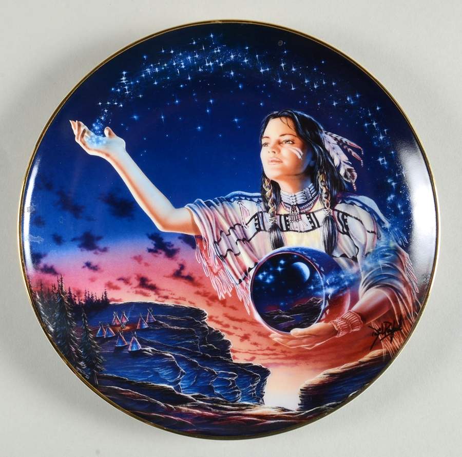 Nature's Eternal Spirit Maiden Of The Evening Stars - No Box by Franklin Mint-1