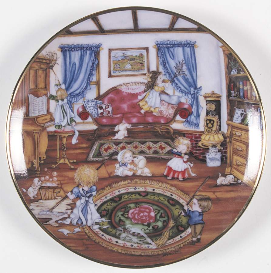 Scenes of Home Spring Cleaning - No Box by Franklin Mint-1