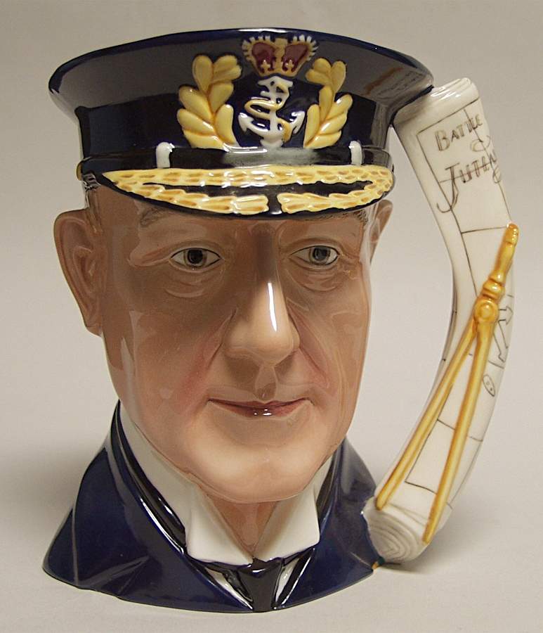 Maritime Character Jug Admiral Lord Jellicoe - No Box by Franklin Mint-1