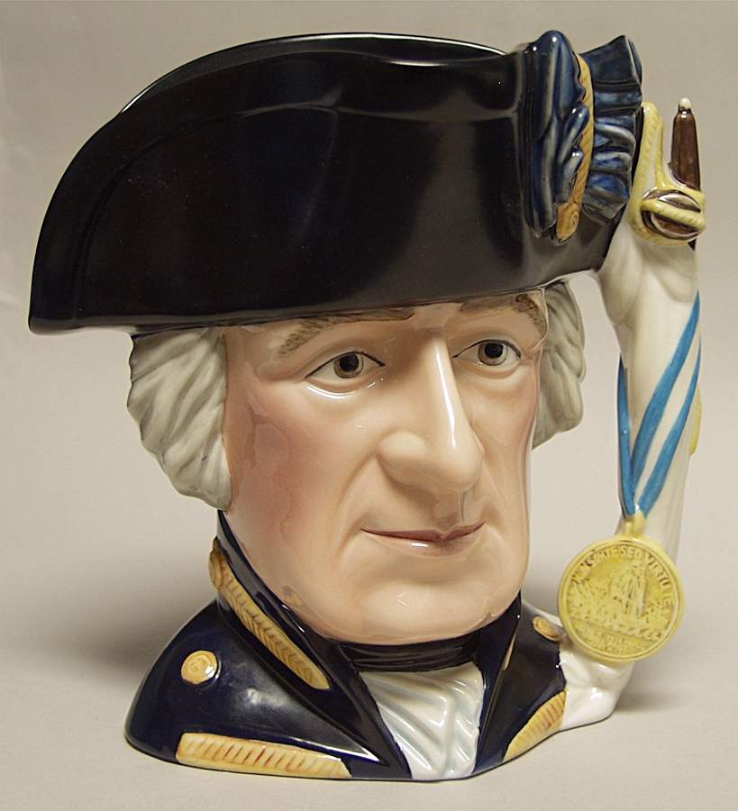 Maritime Character Jug Admiral Lord Howe - No Box by Franklin Mint-1