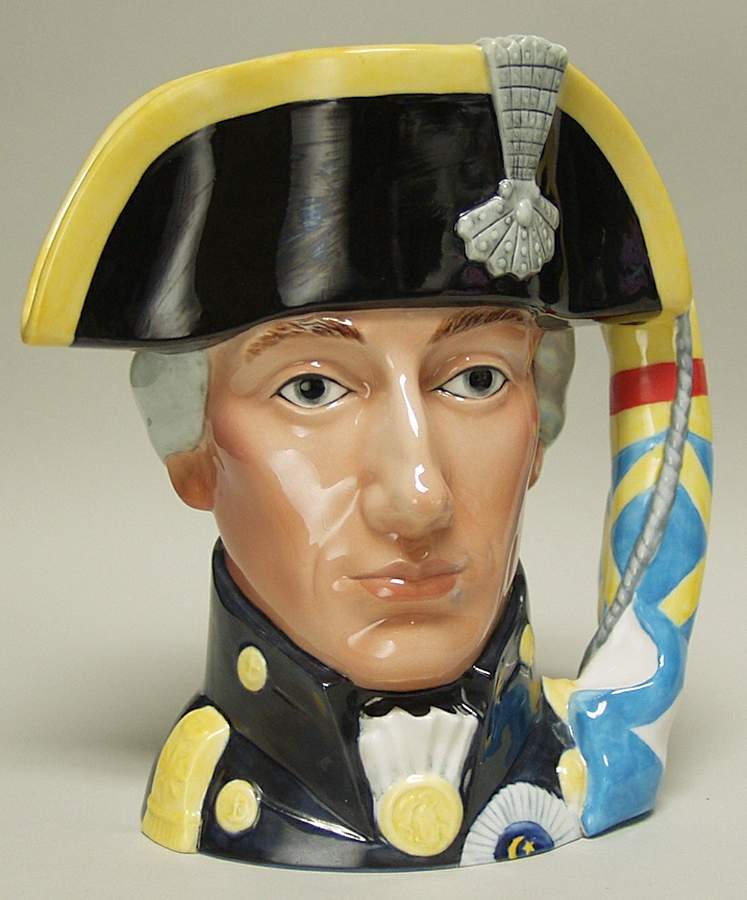 Maritime Character Jug Admiral Lord Nelson - No Box by Franklin Mint-1