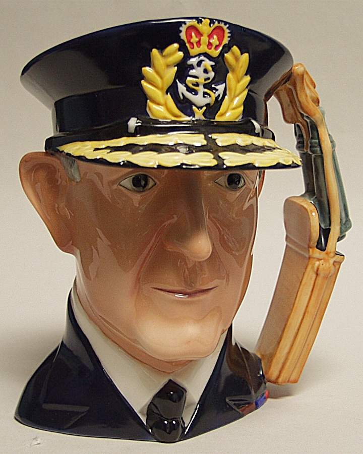 Maritime Character Jug Admiral Lord Cunningham - No Box by Franklin Mint-1