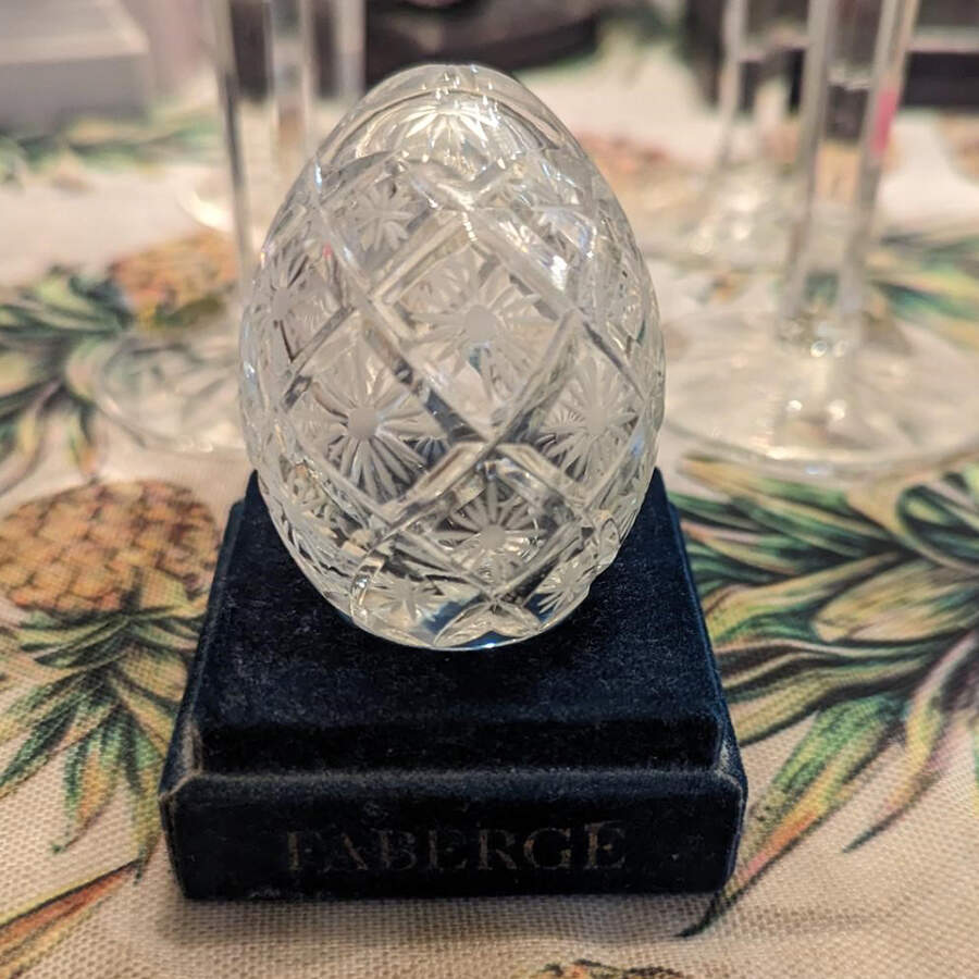 Faberge Crystal Egg Cut Petite Egg - No Box by Faberge-1