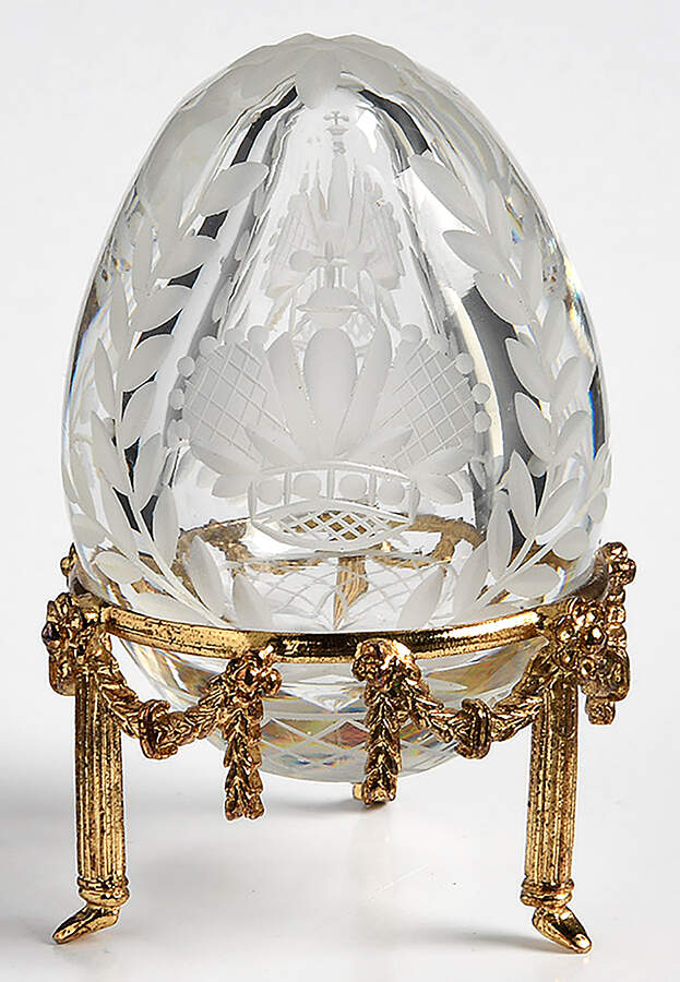 Faberge Crystal Egg Crown Petite Cut Egg - No Box by Faberge-1