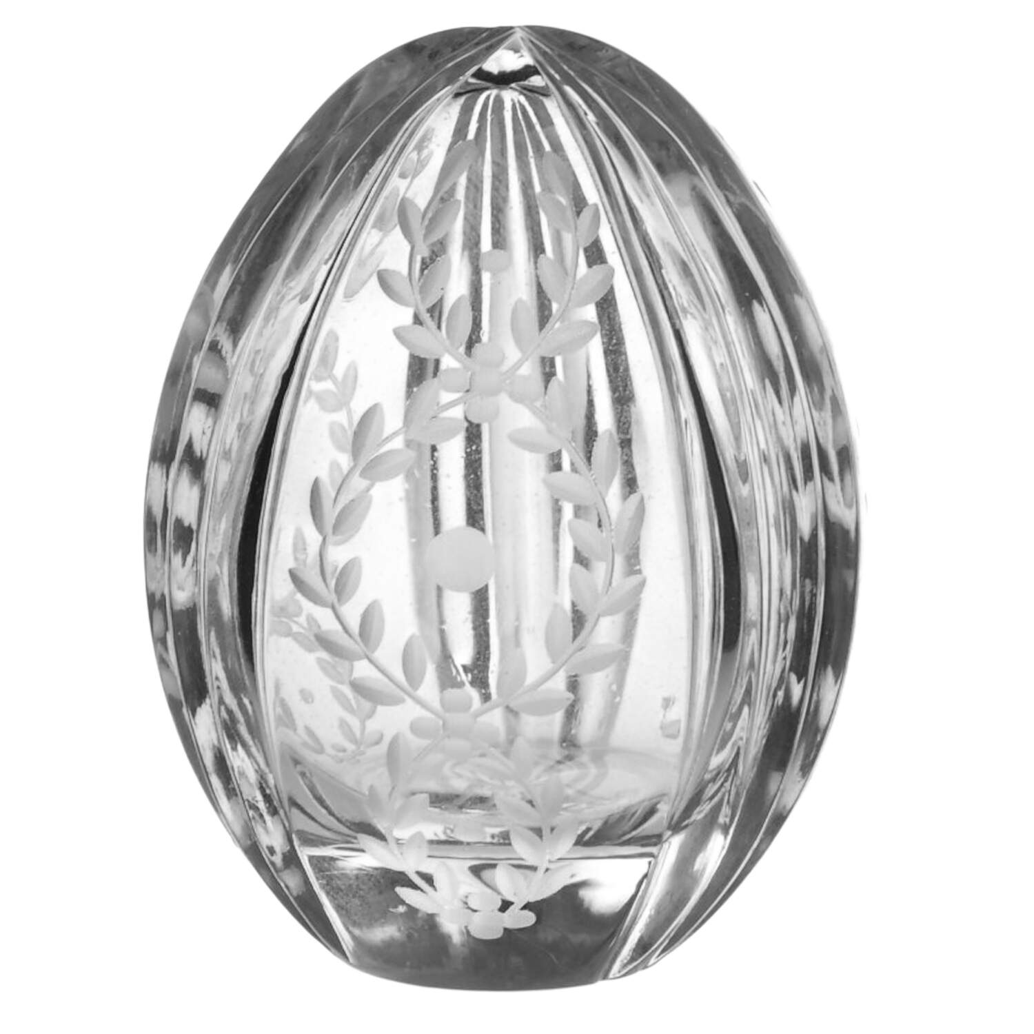 Faberge Crystal Egg Petite Cut Egg-Laurel Leaves - No Box by Faberge-1