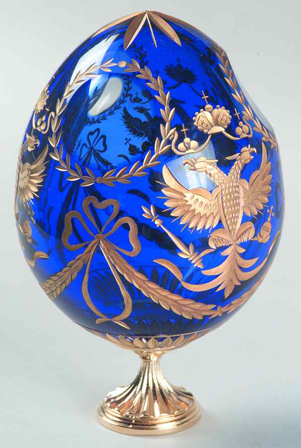 Faberge Crystal Egg Romanov Eagle - No Box by Faberge-1
