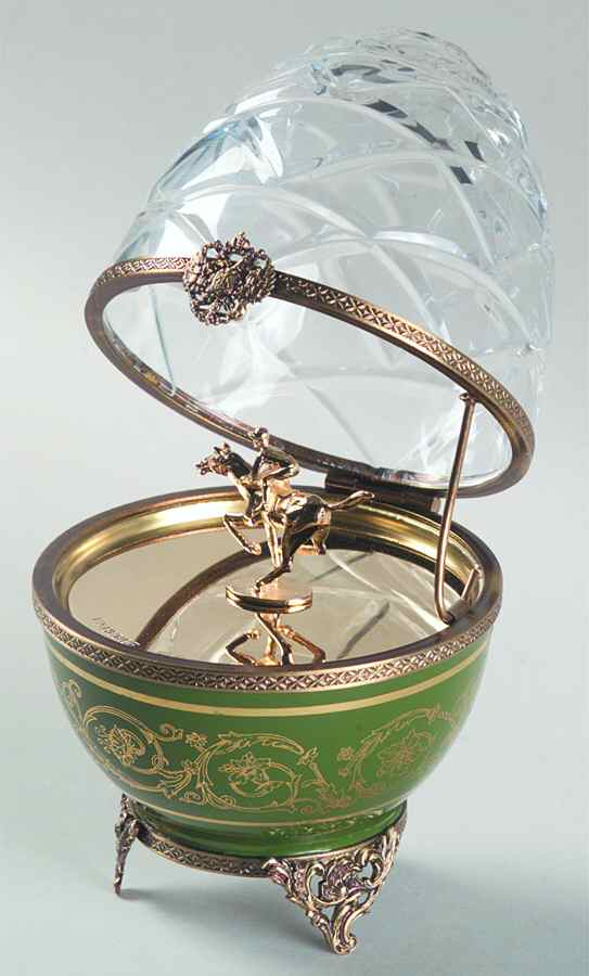 Faberge Crystal Egg Horse & Jockey - No Box by Faberge-1