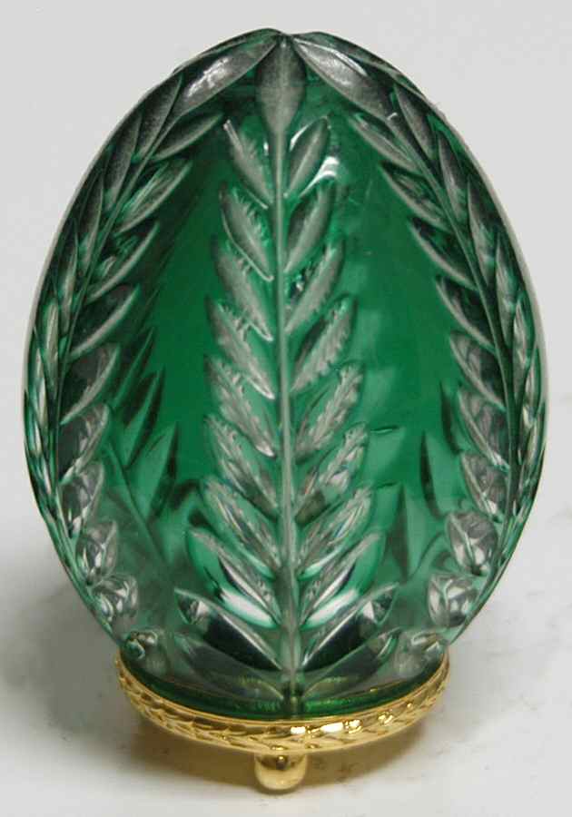 Faberge Crystal Egg Cased Petite Egg-Green - No Box by Faberge-1
