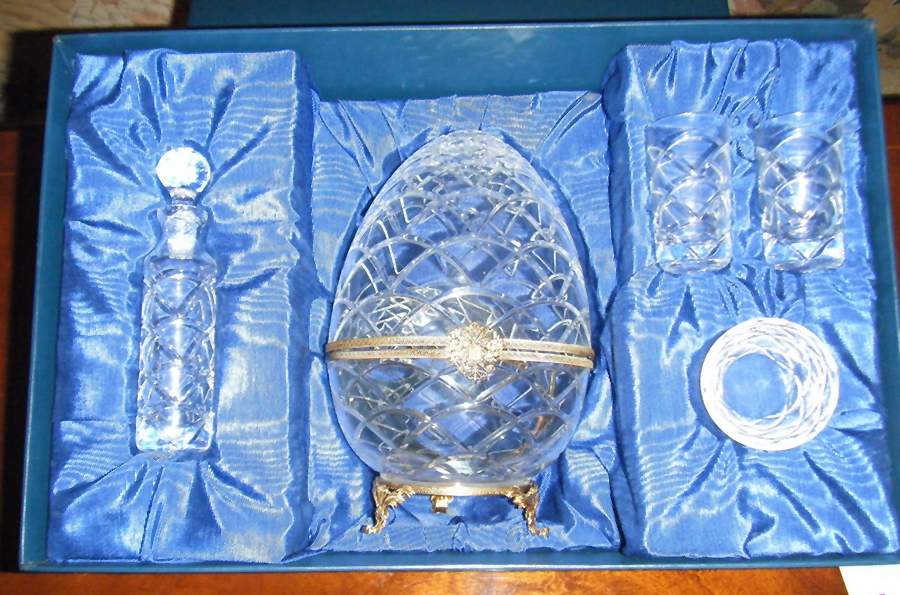 Faberge Crystal Egg Caviar & Vodka Set - No Box by Faberge-1