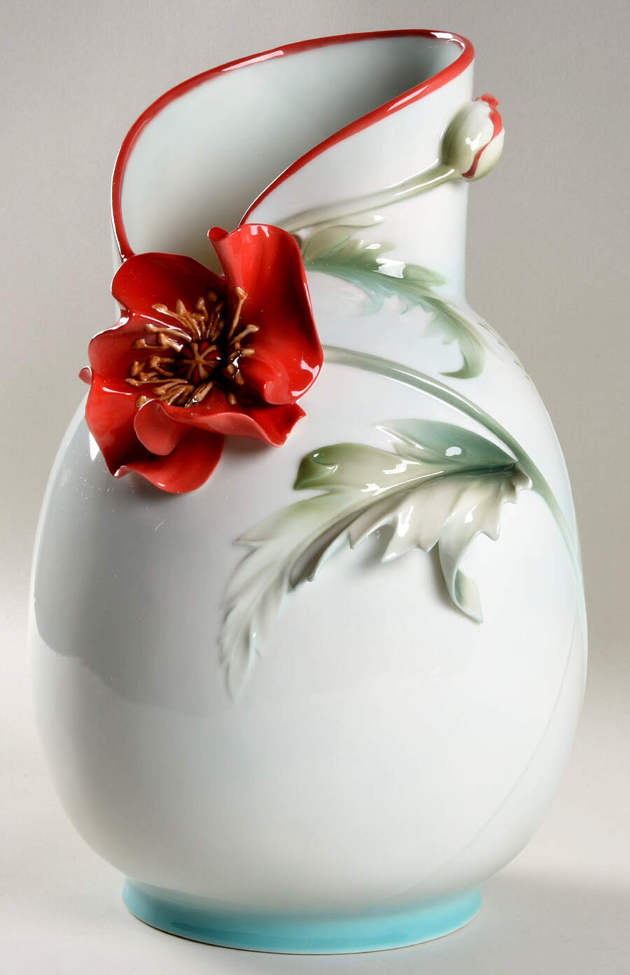 Franz Collection Giftware Poppy Flower Vase - Boxed by Franz Collection-1