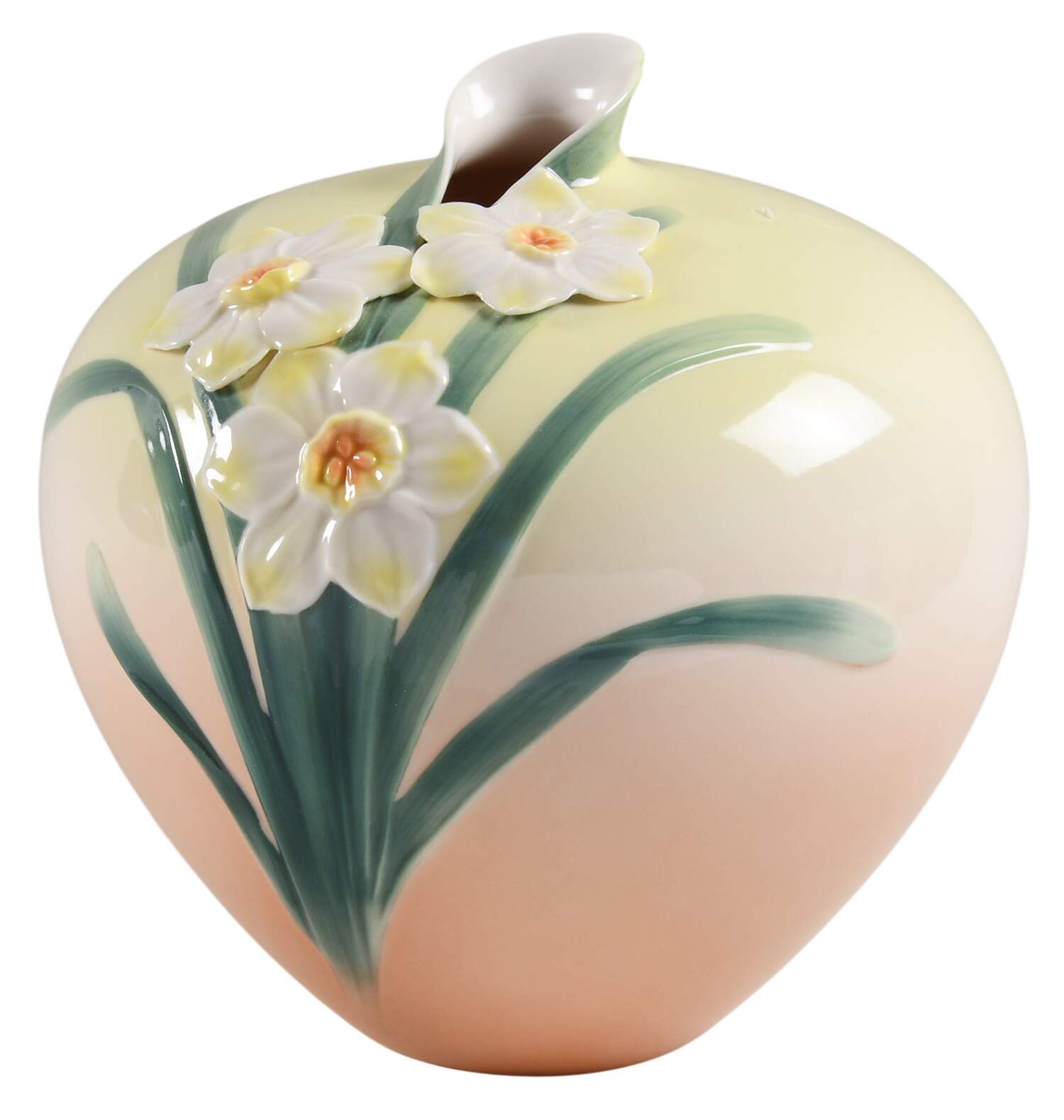 Franz Collection Giftware Daffodil Round Vase - No Box by Franz Collection-1