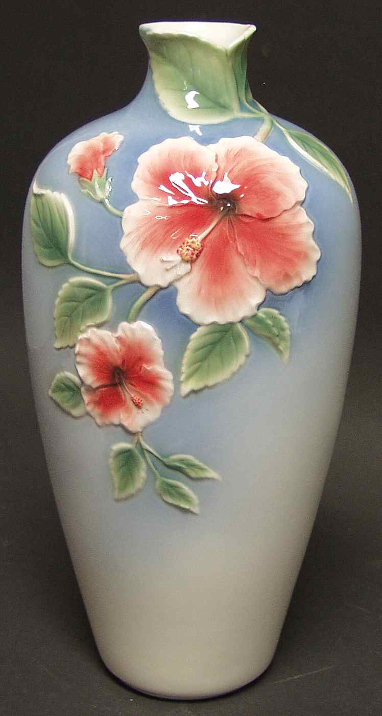 Franz Collection Giftware Hibiscus/Red-Vase - Boxed by Franz Collection-1