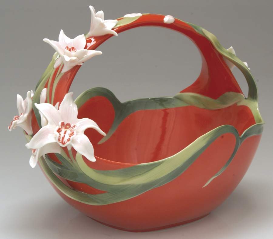 Franz Collection Giftware Pretty Petite Orchid Basket - No Box by Franz Collection-1
